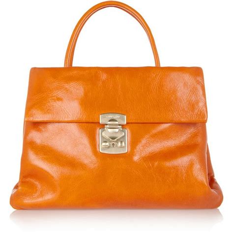 miu miu leather shoulder bag orange|Orange Miu Miu Bags for Women .